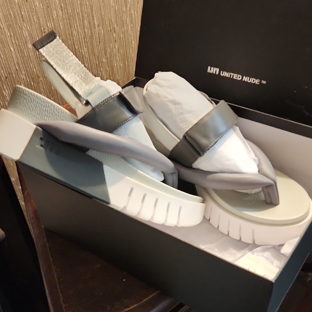 United Nude Black and White Sandals